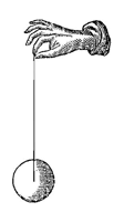 Fig. 1: bol hangt aan draad