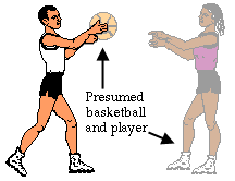 basketballers met bal