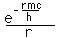 e^(-rmc/h)/t