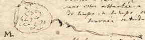 tekening in manuscript
