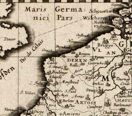 kaart Zeeland-Dieppe