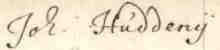handschrift, Joh. Hudde