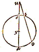 cirkel, 2 lijnen, snijpunt buiten