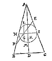driehoek met cirkel erin