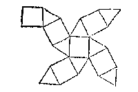 6 vierkanten en 4 driehoeken